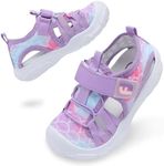 Toddler Water Shoes Girls Summer Sandals Quick-Dry Aqua Socks Athletic Beach Swim Pool Walking Sneakers Lightweight Closed-Toe Outdoor Sport Sneakers 6 Toddler Purple Scale