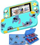 Xinocy (2in1 for Nintendo Switch Lite Case +24 Switch Game Holder Cute Cartoon Character Slim Protective Cases Hard Shell for Kids Boys Teens Girls Girly Design Funny Covers for Switch Lite 2019,Blue