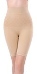 KROYWEN 4-in-1 Shaper - Tummy, Back, Thighs, HIPS - Efffective Seamless Tummy Tucker Shapewear- Women’s Control Body Shaper_Beige Color_ Fit Size Body shepar