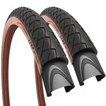 Fincci Pair 26 inch Bike Tires - Foldable Slick 26 x 1.95 Bike Tires for Mountain Bike MTB Road Hybrid Bicycle 50-559, 30 TPI - Pack of 2 Tires