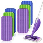 6 PACK Reusable Mop Pads for Swiffer WetJet Mop, WetJet Refills WetJet Pads Refills Mop Refill Pads Wet Dry Use Mop Replacement Pads Machine Washable Thicken Microfiber Mop Pads for All Floor Types