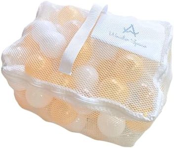 Wonder Space Soft Pit Balls, Chemical-Free Crush Proof Plastic Ocean Ball, BPA Free with No Smell, Safe for Toddler Ball Pit/Kiddie Pool/Indoor Baby Playpen (100 Balls, Mixed - Champagne)
