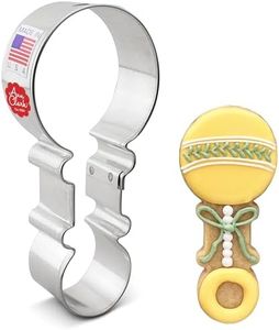 Baby Rattle Cookie Cutter 4.5" Made in USA by Ann Clark