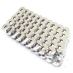 Asiatic 18 mm Silver Tone Magnetic Buttons Snap Clasps for Purses, Bags, Cloths, School Projects, Bags Clothes Leather Sewing and Also DIY Items (Pack of 100)