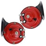 2 Pcs 300DB Super Loud Train Horn for Truck Train Boat Car Air Electric Snail Single Horn, 12v Waterproof Double Horn Raging Sound Raging Sound for Car Motorcycle