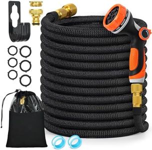 Chuner d'Arrosage Extensible 30m,Upgraded, Tuyau d'arrosage flexible léger et sans torsion avec 10 Modes d'arrosage pour Irrigation, Nettoyage du Jardin,Laver la Voiture, Baigner Animal, Noir (30m)