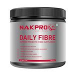 NAKPRO Daily Fibre Powder - Unflavoured, 250g (50 Servings) | Added Essential Vitamins & Minerals | Bloating, Constipation & Acidity Relief | Controls Blood Sugar levels & Weight Management | Isabgol Replacer