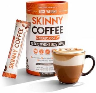 Skinny Coffee Super Boost Weight Loss Coffee, Belly Fat Burner for Women & Men, Sugar-Free, Keto, Vegan, Reduces Bloating, Supports Energy & Metabolism, Appetite Suppressant for Weight Loss (30 Packs)