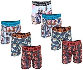 STAR WARS Boys' Big Baby Yoda Mandalorian Underwear Multipacks Available in Sizes 2/3t, 4t, 4, 6, 8, 10 and 12, 7-Pack Athletic Boxer Brief, 10