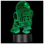 3D Lamp, ZNZ LED Illusion Night light, 16 Colors Changing 3 Model with Remote & Smart Touch Decor Lamp - Perfect Christmas and Birthday Gifts for Kids Men Women and Star Wars Fans (5-R2D2)