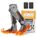 Heated Socks, MUTOUHE 6000mAh Electric Rechargeable Heated Socks for Men Women with 3 Levels Heat & Last 8 Hours, Winter Socks for Outdoor Sport - Skiing, Skating, Hiking, Walking, Motorcycling