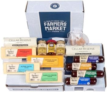Farmers' Market Charcuterie Gift for Christmas, Wisconsin Cheese, Hickory Smoked Meat, Shelf Stable, Gourmet Meat and Cheese Platter, Curated Charcuterie Selection