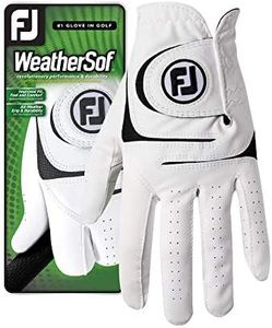 FootJoy Men's WeatherSof Golf Glove White Large, Worn on Left Hand