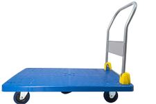 BIGAPPLE 600kg Capacity Plastic Foldable Platform Trolley for Heavy Weight/Material Handling Goods Trolley for Home, Office, Warehouse & Industries - 63cm x 105cm (5" Wheel/Blue) - PACK of 1