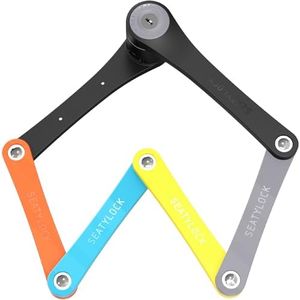 FoldyLock Compact Folding Bike Lock - Award Winning Patented Lightweight High Security Bicycle Lock - Heavy Duty Anti Theft Smart Secure Guard with Key and Case for Bikes or Scooter - 33.5"