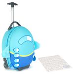boppi Tiny Trekker Kids Luggage Bag | Holiday Travel Suitcase for Boys & Girls, Carry-On or Pull-Along School Trolley | Cabin Holdall | Under seat EasyJet Compliant,17-Litre | Aeroplane