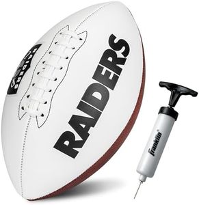 Franklin Sports NFL Las Vegas Raiders Autograph Football - Official Size | Perfect For Player Signatures, White Panel Design For Easy Signing, Memorabilia Display Piece, Great Gift For Superfans