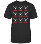 Funny Christmas Reindeer Hunter Deer Meat Hunting Shirt for Men Women XL-6XL | Made in USA | by VnSupertramp Apparel Black