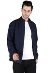 John Ally Sports Gym Jacket for Men with Sweat wicking properties and wind resistant mesh material ideal for Workout, Running, Sports, Hiking, Travelling and Casual wear. (Midnight Blue - 2XL)