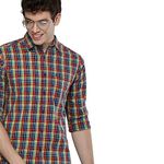 The Indian Garage Co Men's Checkered Slim Fit Shirt (0121-SH69-06_Multicolor XL)