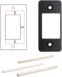 MOSECYOU Deadbolt Restorer Strike Plates Narrow Side and Large Hole, Fix Dead Bolt Misalignment/Sticking/Jamming, Ideal for Common/Electronic/Smart Locks(1, Matte Black)