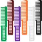 6 Pieces Professional Hair Cutting and Styling Combs Set - Barber Combs for Stylists (Green, Purple, Orange, Red, White, Black)