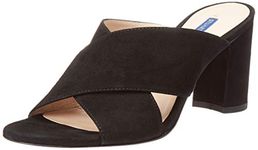 Stuart Weitzman Women's Galene Sandal, Black Suede, 7