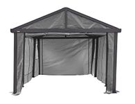 Sojag 12' x 20' Samara Carport Canopy Fabric Wall Enclosure Kit, Grey (135-9165845)