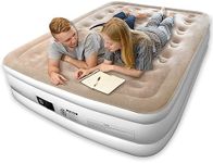 JOOFO Queen Air Mattress with Built-in Pump,Double Height 18-inch Inflatable Bed for Camping,Home and Travel-Queen Size