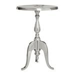 Deco 79 30567 Aluminum Accent Table, 22" x 15", Silver