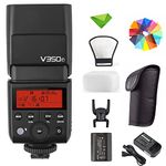 Godox V350F TTL Flash for Fuji FujiFilm 1/8000s GN36 HSS Camera Flash with 2000mAH Battery 500 Times Full Power Flash 0.1s-1.7s Recycle Time Flash for Fuji FujiFilm Camera Speedlight Speedlite