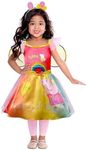 amscan 9908877 Childs Girls Rainbow Peppa Pig Fancy Dress Costume Age 3-4 Years