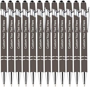 KOLOWKO Personalized 2-in-1 Ballpoint Pen & Stylus - Custom Text/Name/Message - Bulk Order Up to 1000 Pens for Business, Graduation, Anniversary