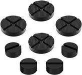 Amylove 8 Pcs Universal Floor Jack Rubber Pad Jack Pad Adapter Floor Jack Extension Jack Stands Slotted Weld Protectors for Jack Frame Rail Accessories