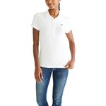 AEROPOSTALE Women's Aero Solid A87 Polo, Bleach, XS