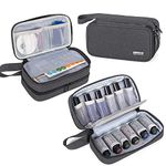 Luxja Essential Oil Carrying Case - Holds 12 Bottles (5ml-15ml, Including Roller Bottles), Portable Double-Layer Organizer for Essential Oil and Accessories (Bag Only), Black