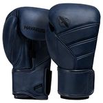 Hayabusa T3 LX Leather Boxing Gloves Men and Women for Training Sparring Heavy Bag and Mitt Work - Indigo, 16oz