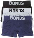 Bonds Men's Underwear Cotton Blend Seamless Trunk - 3 Pack, White / Pandora (3 Pack), XX-Large