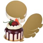 3 Inch Cake Boards, 100pcs Mini Round Cake Cardboard for Mousse Cupcake, Cake Dessert, Cake Decorating, Gold.