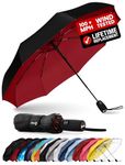 Repel Umbrella Windproof Travel Umbrellas for Rain - Easy Auto Open Close, Durable & Compact Umbrella, Strong Fiberglass Frame, Waterproof Canopy - Backpack, Purse, Portable Umbrella for Travel