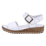 Hush Puppies Women's Ellie Wedge Sandal, White, 5 UK