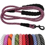 MayPaw Heavy Duty Rope Dog Leash, 3/4/5/6/7/8/10/12/15FT Nylon Pet Leash, Soft Padded Handle Thick Lead Leash for Large Medium Dogs Small Puppy