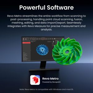Revopoint MetroX Pro Handheld 3D Scanner – Blue Laser, 0.01mm Precision, Full Color