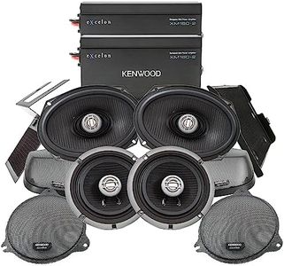 Kenwood Excelon P-HD3FR Audio Package for Select 2014-Up Harley-Davidson Models - (2) XM160-2 Audio Amplifier, (2) 6.5" Excelon XM65F & (2) 6"x9" XM69R Motorcycle Speakers, CA-CUT14 Saddlebag Kit