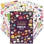 Clever Fox Mega Sticker Pack – 2000+ Small Planner Stickers for Adults – Sticker Book for Women – Aesthetic Calendar & Journal Accessories