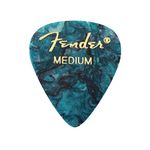 Fender 351 Shape Classic Medium Celluloid Picks, 12 Pack, Ocean Turquoise For Electric Guitar, Acoustic Guitar, Mandolin, And Bass