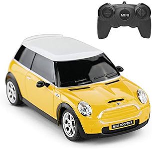 Mini Cooper RC CAR, RASTAR 1:24 BMW Mini Cooper S Remote Control Vehicle Toy Car for Kids, Yellow