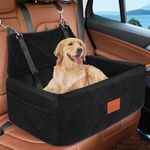 HEGCOIIE Dog Car Seat for Large Medium Dog, Washable Pet Car Seat for Dogs Under 55 lbs or 2 Small Dogs, Multifunctional Dog Booster Seat with Thick Cushion, 2 Seat Belt Dog Travel Bed & Dog Sofa Mat