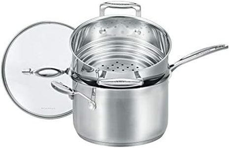 Scanpan Impact Saucepan with Multi Steamer, 20 cm Silver