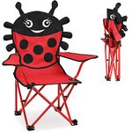 Deuba Folding Chair Garden Chair Children's Chair Set of 2 Armrests 50kg Garden Folding Chair Camping Chair For Children Foldable